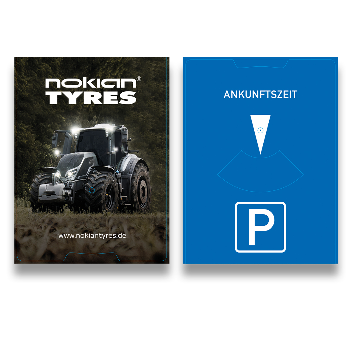 Parkscheibe aus Karton